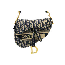 Dior Saddle Tela Blu