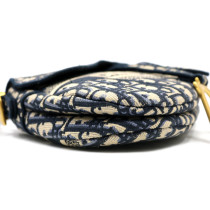 Dior Saddle Tela Blu