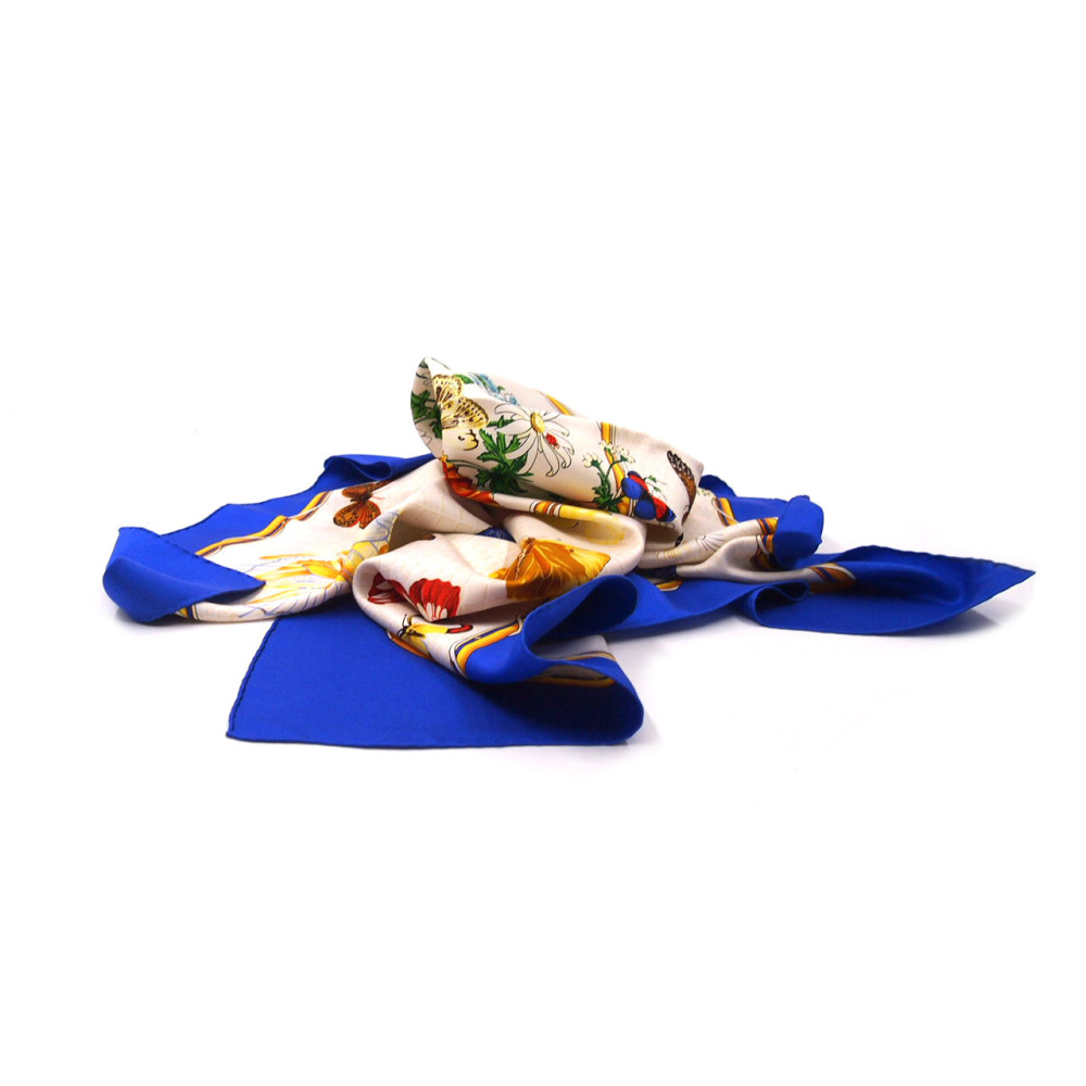 Hermes Foulard Carrè Farandole Seta Blu