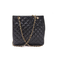 Chanel Tote Bag Lambskin Pelle Nera