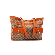 Gucci Shopping GG Beige e Pelle Arancio