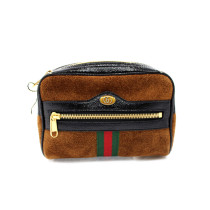 Gucci Marsupio Ophidia Pelle Scamosciata Marrone