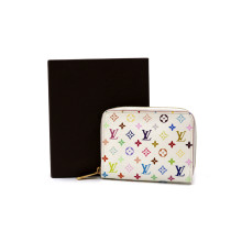 Louis Vuitton Portafoglio Zippy Mini Lin Multicolor Bianco