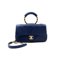 Chanel Tracolla Pelle Blu