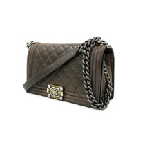 Chanel Boy Kahki Pelle Grigio Tortora