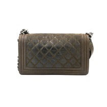 Chanel Boy Kahki Pelle Grigio Tortora