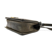 Chanel Boy Kahki Pelle Grigio Tortora