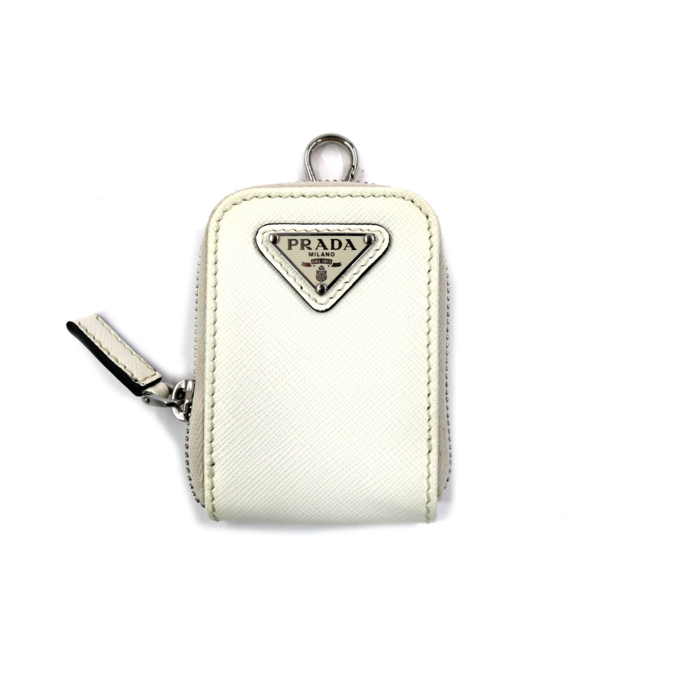 Prada Accessorio Charms Pelle Saffiano Bianco