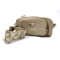 Prada Tracolla Pelle Nappa Antique Beige