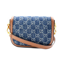 Gucci Horsebit 1955 Denim Blu