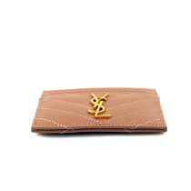 Saint Laurent Portacarte Pelle Rosa Cipria