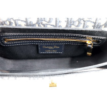 Dior Montaigne 30 Tela Oblique Blu