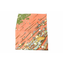 Hermès Foulard Marché Flottand Seta Rosa