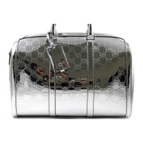 Gucci Borsone Pelle Argento