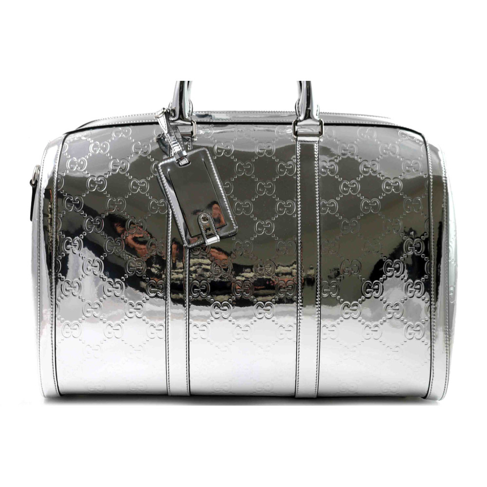 Gucci Borsone Pelle Argento