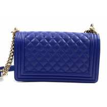 Chanel Boy Pelle Blu