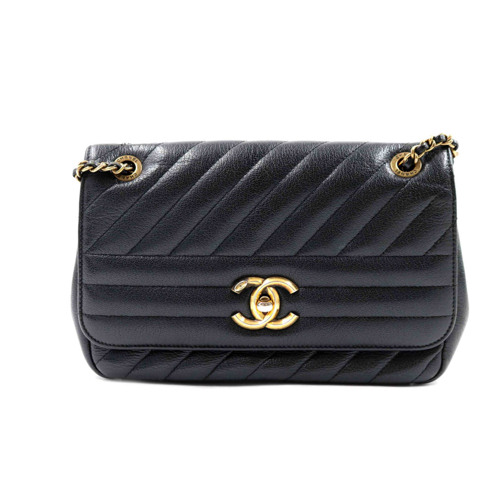 Chanel Tracolla Pelle Nera