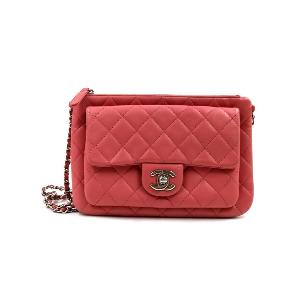 Chanel Pochette Pelle Rosa