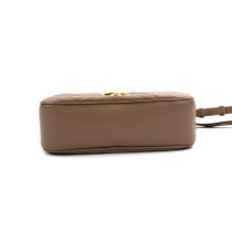 Gucci Camera Bag GG Marmont Misura Piccola Pelle Beige Rosato