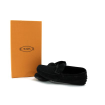 Tod's Mocassino Camoscio Nero-Blu