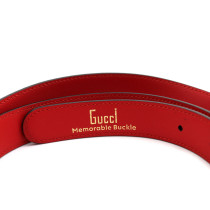 Gucci Cintura Pelle Rossa e Bianca