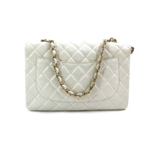 Chanel Jumbo Pelle Caviar Bianca