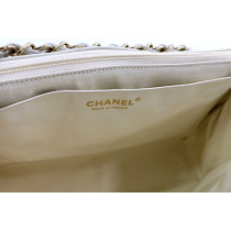 Chanel Jumbo Pelle Caviar Bianca