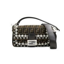 Fendi Baguette Tela Marrone