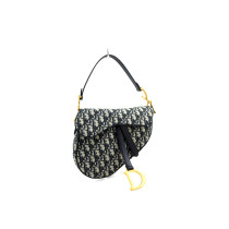 Dior Saddle Tela Jaquard Oblique Blu