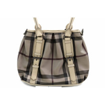 Burberry Shopping North Field Tela Cerata Grigio Smoke Check