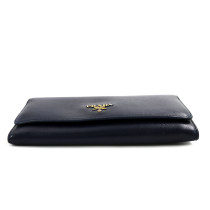 Prada Portafoglio Pelle Saffiano Blu