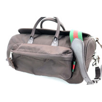 Gucci Borsone Tessuto Marrone