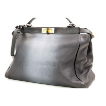 Fendi Peekaboo Pelle Nera e Argento