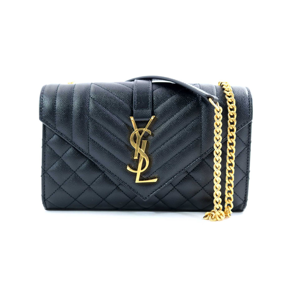 Saint Laurent Envelope Pelle Nera