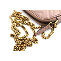 Gucci Marmont Pochette Pelle Rosa Tortora