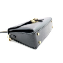 Gucci Interlocking Tracolla Pelle Martellata Nera