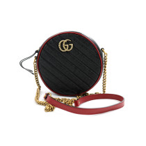 Gucci Round Pelle Nera e Rossa