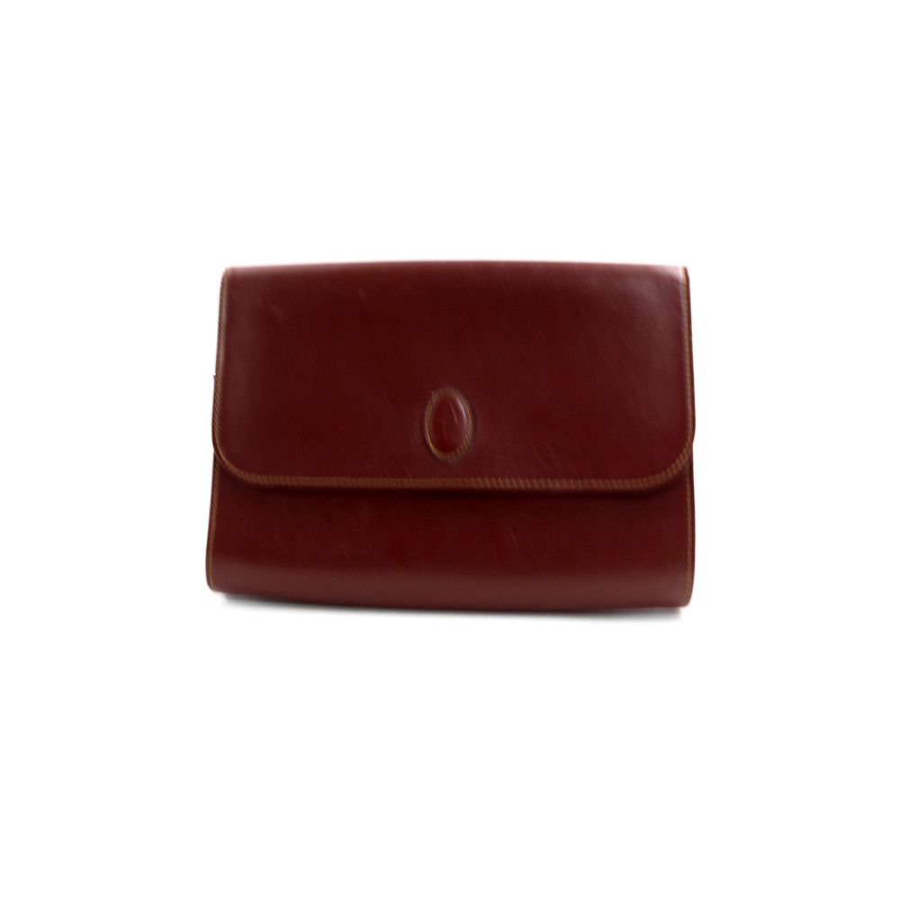 Cartier Clutch Pelle Bordeaux