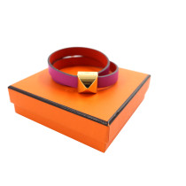 Hermés Bracciale Pelle Viola e Arancio
