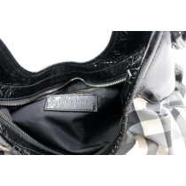 Burberry Hobo Check Bianco e Nero