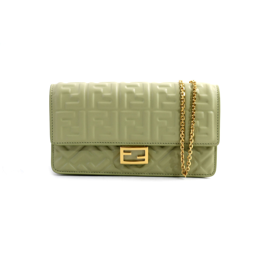 Fendi Woc Pelle Verde Acqua