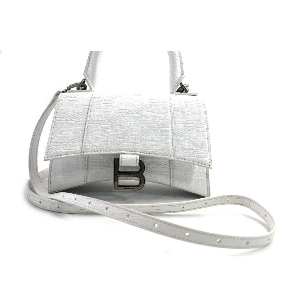 Balenciaga HourGlass XS Pelle BIANCA