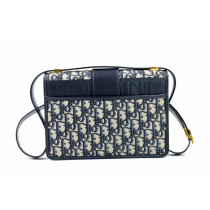 Dior Montaigne 30 Tela Oblique Blu