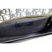 Dior Montaigne 30 Tela Oblique Blu