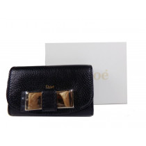 Chloè Portachiavi Pelle Nera