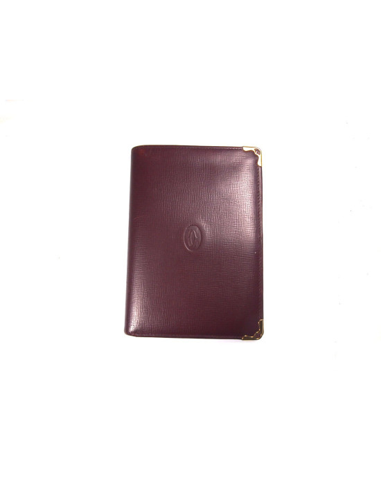 Cartier Portafoglio Pelle Bordeaux